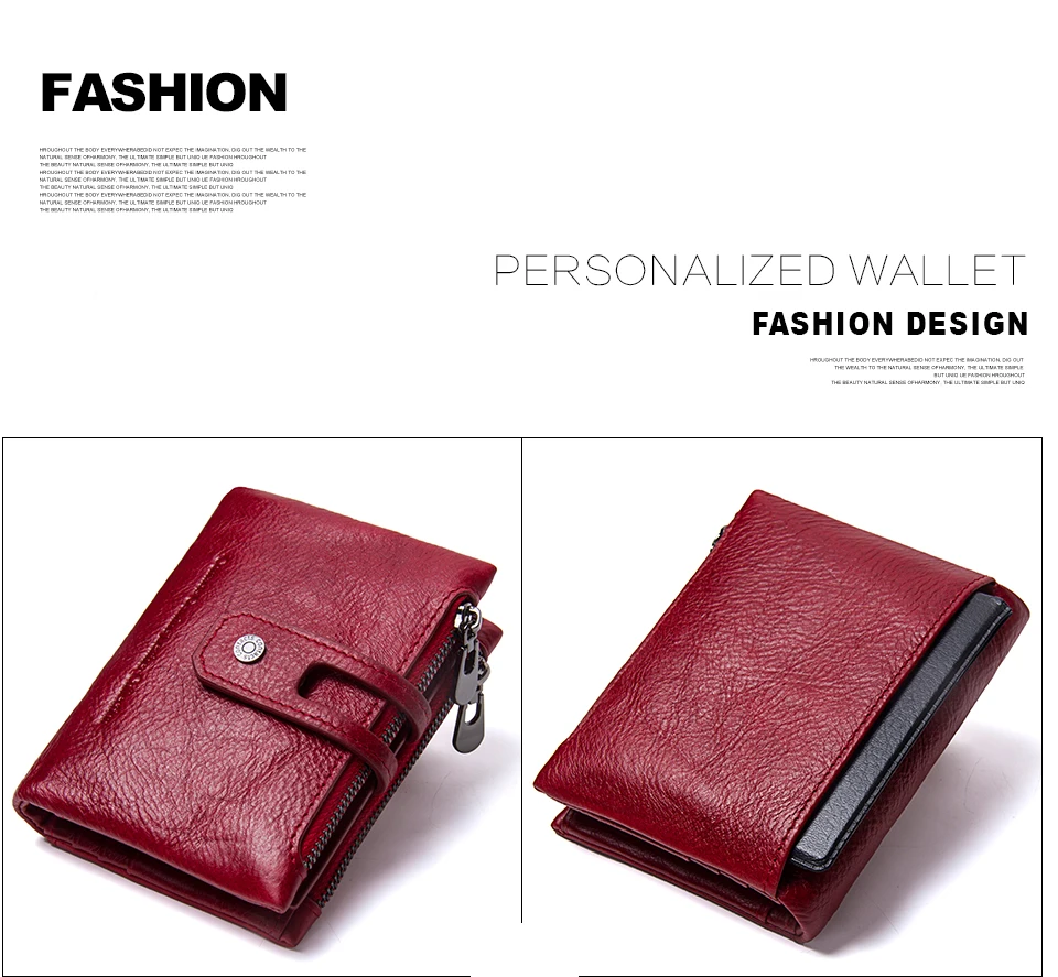 CONTACT'S Genuine Crazy Horse Leather Mens Wallet Man Cowhide Cover Coin Purse Small Brand Male Credit&ID Multifunctional Walets 25