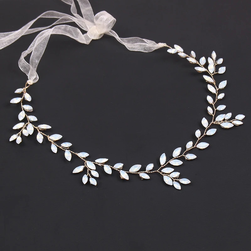 Luxury Opal Crystal Leaf Headband for Bridal Hair Decorations Wedding Tiara Bride Frontlet Hair Accessories Head Jewelry ML023
Luxury Opal Crystal Leaf Headband for Bridal Hair Decorations Wedding Tiara Bride Frontlet Hair Accessories Head Jewelry ML023