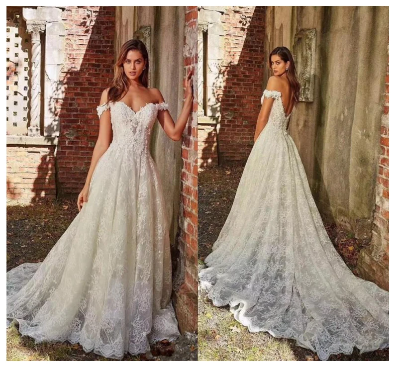Princess Wedding Dress Off The Shoulder Lace A-Line Tulle Backless Boho Wedding Gown Free Shipping Informal Bride Dress
Princess Wedding Dress Off The Shoulder Lace A-Line Tulle Backless Boho Wedding Gown Free Shipping Informal Bride Dress