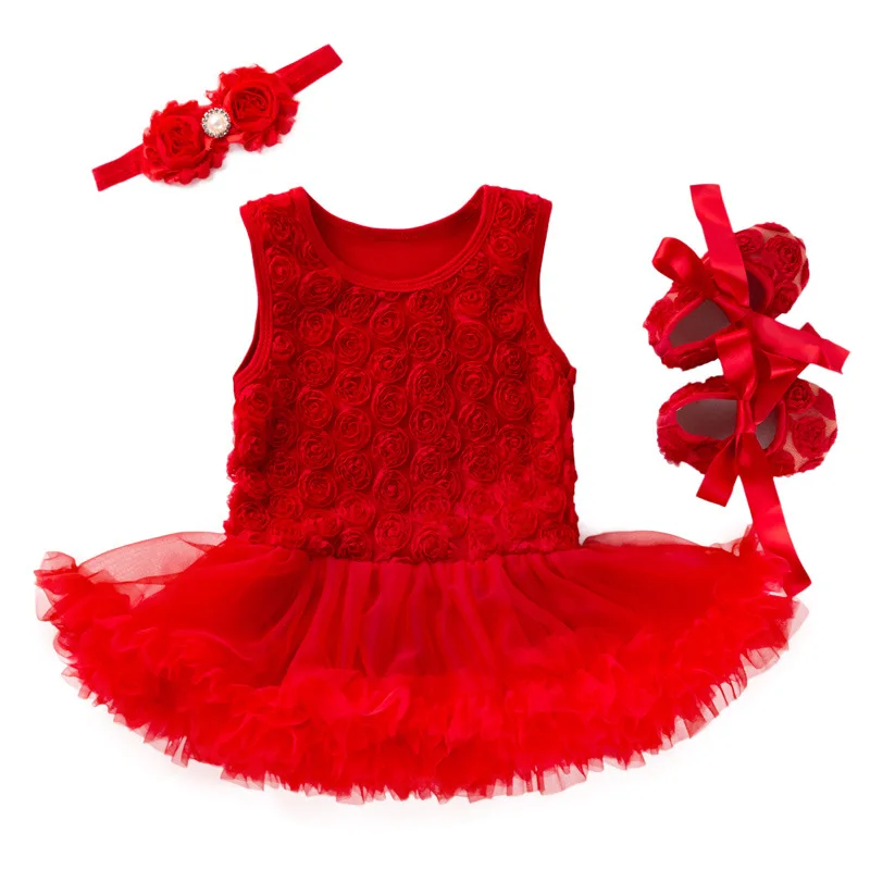 New Born Fashion Lace Party Summer Clothes For Princess Girl Cute 3Pcs Headband+Shoes+Dress Girl Clothing Bebes Infant Outifits
New Born Fashion Lace Party Summer Clothes For Princess Girl Cute 3Pcs Headband+Shoes+Dress Girl Clothing Bebes Infant Outifits