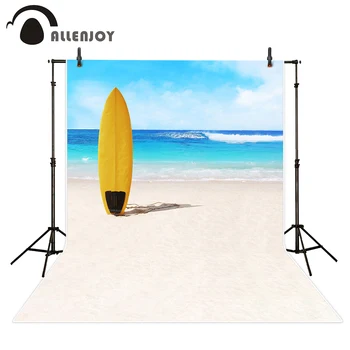 Allenjoy professional photography background yellow surfboard summer beach blue Sea waves backdrop original design photocall
Allenjoy professional photography background yellow surfboard summer beach blue Sea waves backdrop original design photocall