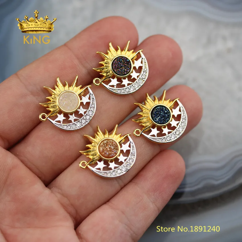 NEW ! 10pcs Fashion Zircon Charms Jewelry,Coin Druzy Agates Pave CZ Plated Gold Copper Pendants for Necklace Findings FZ26
NEW ! 10pcs Fashion Zircon Charms Jewelry,Coin Druzy Agates Pave CZ Plated Gold Copper Pendants for Necklace Findings FZ26