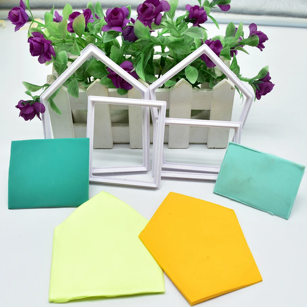4Pcs Plastic House Shape Cake Cookie Cutter Sugarcraft Fondant Cake Decorating Mold Kitchen Gadgets Baking Tools
4Pcs Plastic House Shape Cake Cookie Cutter Sugarcraft Fondant Cake Decorating Mold Kitchen Gadgets Baking Tools