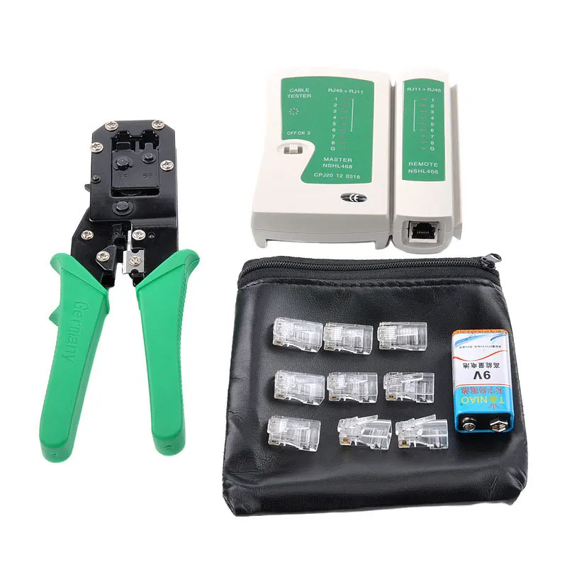 Portable 5Pcs Network Repair Tools RJ45 RJ11 Computer/Telephone Wire Crimping Pliers Network Cable Tester Tools 50 Crystal Head
Portable 5Pcs Network Repair Tools RJ45 RJ11 Computer/Telephone Wire Crimping Pliers Network Cable Tester Tools 50 Crystal Head