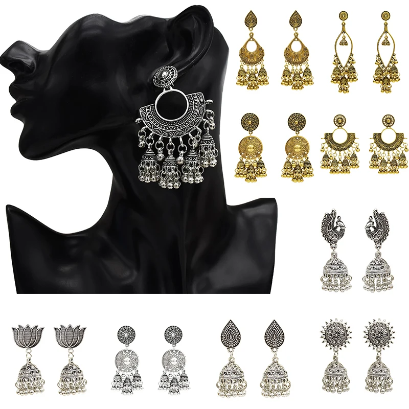 Indian bells Bohemian Jewelry retro Vintage Multi-style Dangle Ethnic Earrings Fashion Tassel ethnic style Gypsy tassel earrings
Indian bells Bohemian Jewelry retro Vintage Multi-style Dangle Ethnic Earrings Fashion Tassel ethnic style Gypsy tassel earrings