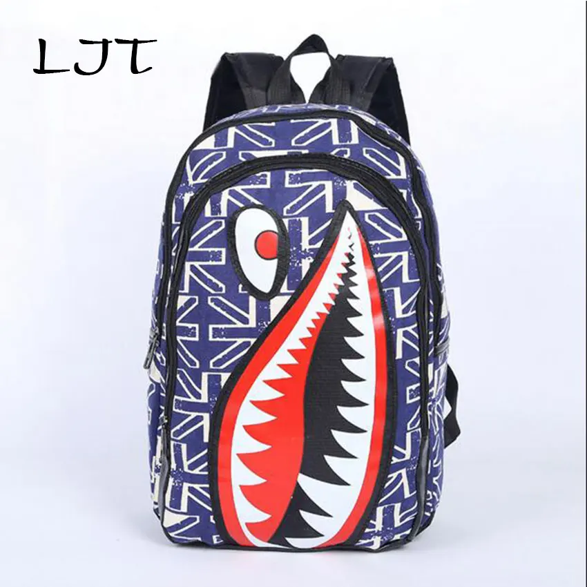 LJT 2019 New Autumn Women Shoulder Bag Korean Cartoon Shark Big Mouth Travel Backpack Personality Canvas Student School Bag Sac
LJT 2019 New Autumn Women Shoulder Bag Korean Cartoon Shark Big Mouth Travel Backpack Personality Canvas Student School Bag Sac