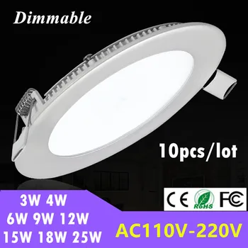 Dimmable Recessed Round LED Panel Lights 3W 4W 6W 9W 12W 15W 18W 25W LED Ceiling Lamp Down Light AC 85-265V
Dimmable Recessed Round LED Panel Lights 3W 4W 6W 9W 12W 15W 18W 25W LED Ceiling Lamp Down Light AC 85-265V
