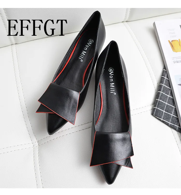 EFFGT 2019 Leather Flat Shoes pointed toe low heel Shallow Woman Loafers Cowhide Spring Casual Shoes Women Flat single Shoes K27
EFFGT 2019 Leather Flat Shoes pointed toe low heel Shallow Woman Loafers Cowhide Spring Casual Shoes Women Flat single Shoes K27