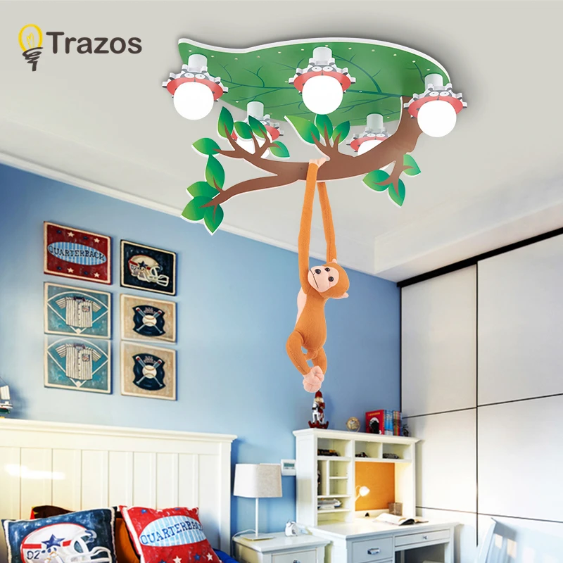 TRAZOS LED Ceiling Lights With Cloth Monkey For Living Room Ladybug Metal Green E27 Lustre Wooden Hanglamp
TRAZOS LED Ceiling Lights With Cloth Monkey For Living Room Ladybug Metal Green E27 Lustre Wooden Hanglamp