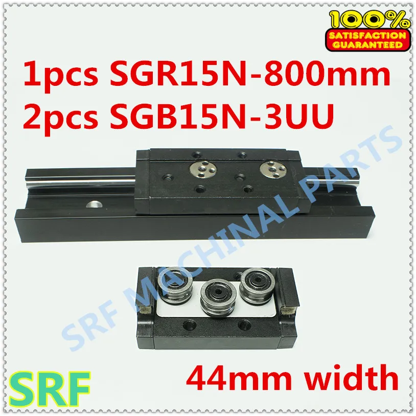 44mm width Aluminum Square Roller Linear Guide Rail 1pcs SGR15N Length=800mm with 2pc SGB15N-3UU three wheels block for CNC
44mm width Aluminum Square Roller Linear Guide Rail 1pcs SGR15N Length=800mm with 2pc SGB15N-3UU three wheels block for CNC