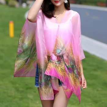 TDFunlive summer sun protecti printed loose cardigan shawl female thin beach Scarves scarf cardigan Chiffon sexy Bikini cover up
TDFunlive summer sun protecti printed loose cardigan shawl female thin beach Scarves scarf cardigan Chiffon sexy Bikini cover up