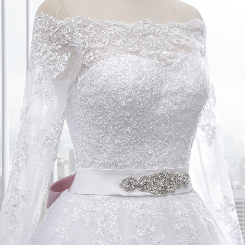 Lover Kiss Wedding Dresses Princess Lace Bridal Bride Gowns with veil robe de mariage Luxury Vintage Long Sleeves off Shoulder 12 Lover Kiss Wedding Dresses Princess Lace Bridal Bride Gowns with veil robe de mariage Luxury Vintage Long Sleeves off Shoulder 12