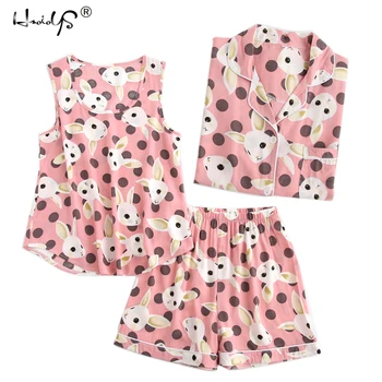 New Spring Summer Women Pajamas Sets 3-pcs Suits Cute Cartoon Pajamas Set Pajamas Sleepwear for Women Homewear Pyjama Femme
New Spring Summer Women Pajamas Sets 3-pcs Suits Cute Cartoon Pajamas Set Pajamas Sleepwear for Women Homewear Pyjama Femme