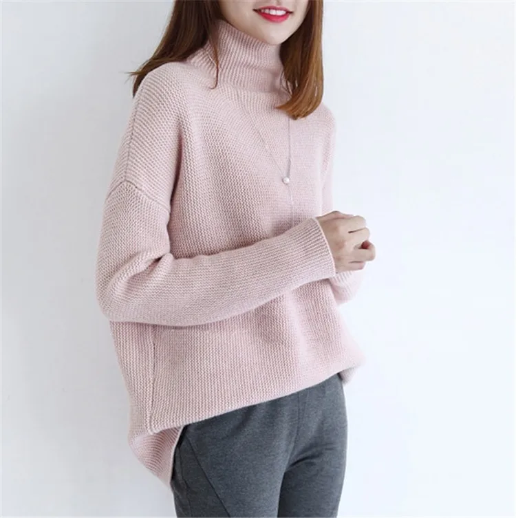 pure goat wool cashmere knit women fashion thick solid turtleneck pullover sweater H-straight wide loose white 4color S-L
pure goat wool cashmere knit women fashion thick solid turtleneck pullover sweater H-straight wide loose white 4color S-L