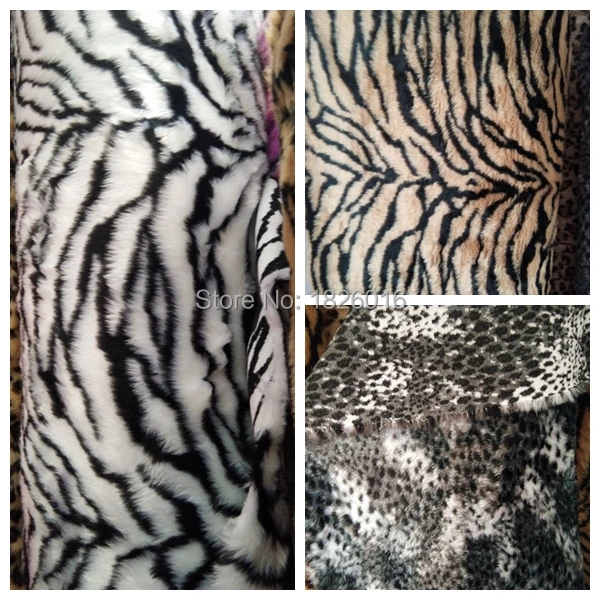 Фото ZENGIA Зебра леопардовый плюшевый искусственный мех Ткань Мех - купить