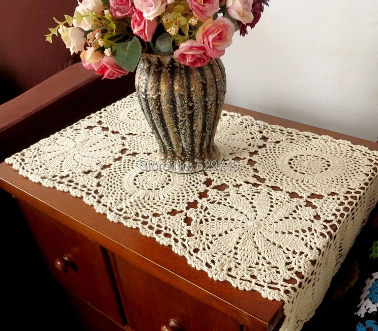 Handmade Crochet flowers Rectangular tablecloth Hollow weave Cotton Cover cloth Coffee Doilies Sofa towel Bedside cover cloth
Handmade Crochet flowers Rectangular tablecloth Hollow weave Cotton Cover cloth Coffee Doilies Sofa towel Bedside cover cloth
