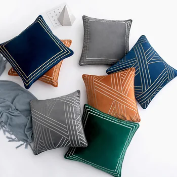 45cm European light luxury style flannel geometric embroidered cushion cover pillowcase square silver/golden linen pillow cover
45cm European light luxury style flannel geometric embroidered cushion cover pillowcase square silver/golden linen pillow cover