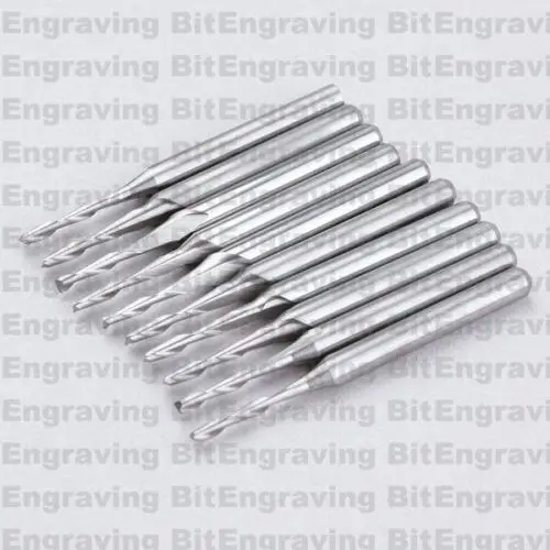 Carbide 10pcs Free Ship10 x 1/8'' 3.175mm HQ Engraving Two Double Flute Spiral Bit 1.5mm x8mm End Mill Cutter CNC Router Bits
Carbide 10pcs Free Ship10 x 1/8'' 3.175mm HQ Engraving Two Double Flute Spiral Bit 1.5mm x8mm End Mill Cutter CNC Router Bits
