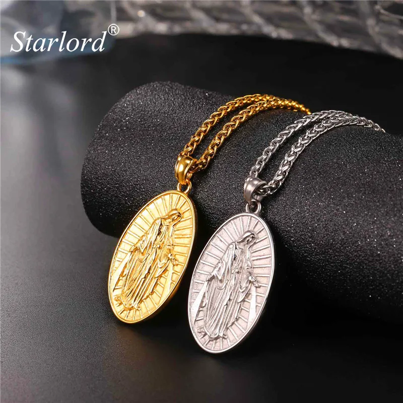 Starlord Blessed Virgin Mary Necklace Pendant Yellow Golden Rope Chain For Women/Men Mother of God Collares Cross Jewelry GP2460
Starlord Blessed Virgin Mary Necklace Pendant Yellow Golden Rope Chain For Women/Men Mother of God Collares Cross Jewelry GP2460
