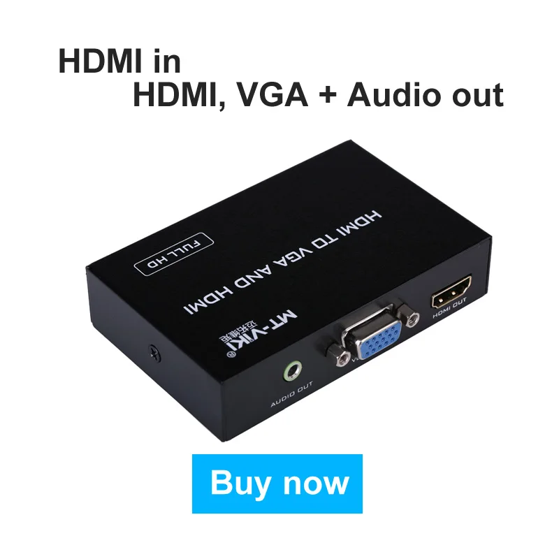 MT-Viki HDMI в VGA + аудио + HDMI сплиттер конвертер высокого разрешения FHD адаптер металлический корпус
MT-Viki HDMI в VGA + аудио + HDMI сплиттер конвертер высокого разрешения FHD адаптер металлический корпус