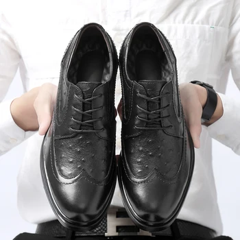 ROMMEDAL ostrich skin genuine cow leather man formal shoes large size 35-47 handmade gentlmen business office shoes male 2019
ROMMEDAL ostrich skin genuine cow leather man formal shoes large size 35-47 handmade gentlmen business office shoes male 2019