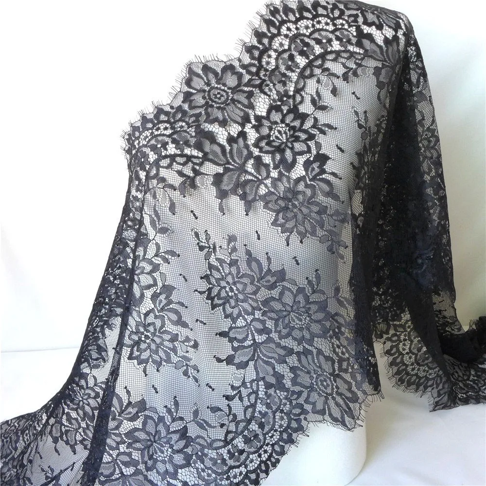 3 Meters White/Black French Chantilly Eyelash Lace Fabric For Bridal Dress, Mantilla, Table Runners Free Shipping
3 Meters White/Black French Chantilly Eyelash Lace Fabric For Bridal Dress, Mantilla, Table Runners Free Shipping