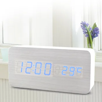 Wooden LED Digital Clock Snooze Desktop Alarm Clock for Bedroom Sound Control Electronic Temperature Table Clocks Home Decor
Wooden LED Digital Clock Snooze Desktop Alarm Clock for Bedroom Sound Control Electronic Temperature Table Clocks Home Decor