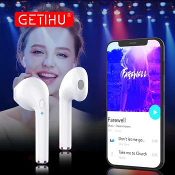 GETIHU Mini Twins Headphones Bluetooth Earphone Phone Sport Headset in Ear Buds