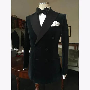 Men's Tuxedo Suits 2018 Black Double Breasted terno masculino Groom Wedding Prom Suits For Men Custom Made Velvet Mens Suits
Men's Tuxedo Suits 2018 Black Double Breasted terno masculino Groom Wedding Prom Suits For Men Custom Made Velvet Mens Suits