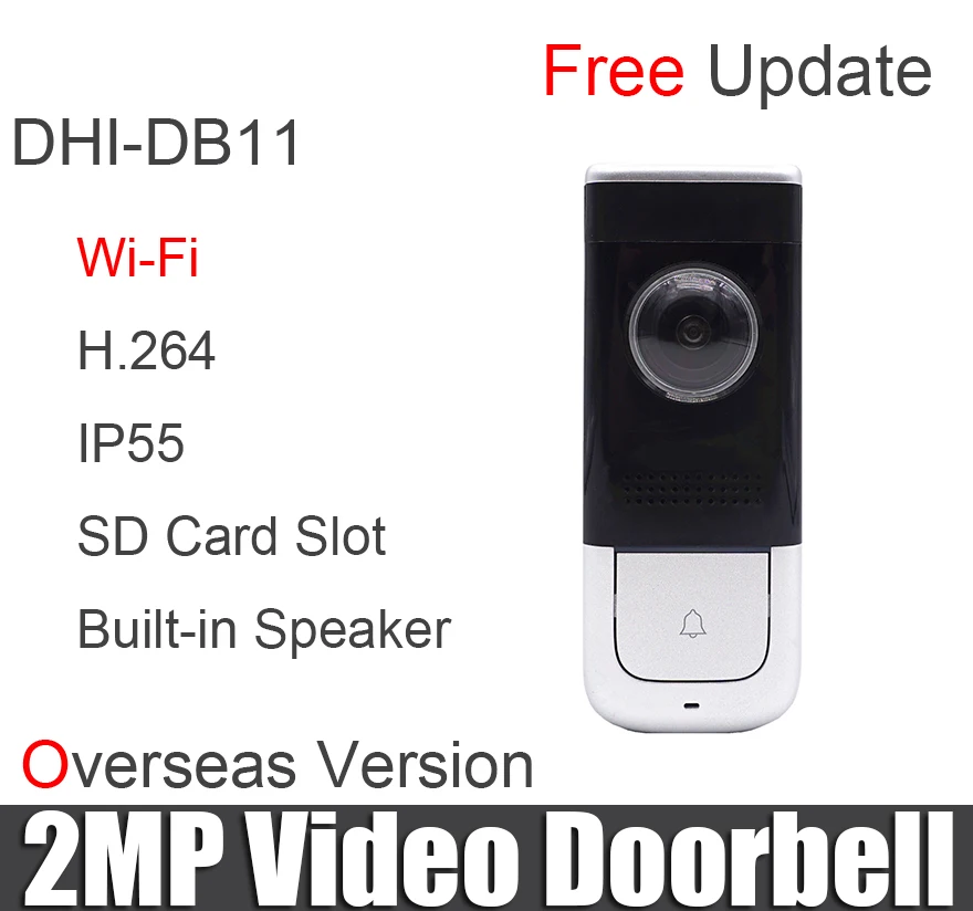 Dahua DB11 2MP Video Doorbell original English version door phone 1080P Cloud talk, cloud storage DHI-DB11 without logo
Dahua DB11 2MP Video Doorbell original English version door phone 1080P Cloud talk, cloud storage DHI-DB11 without logo