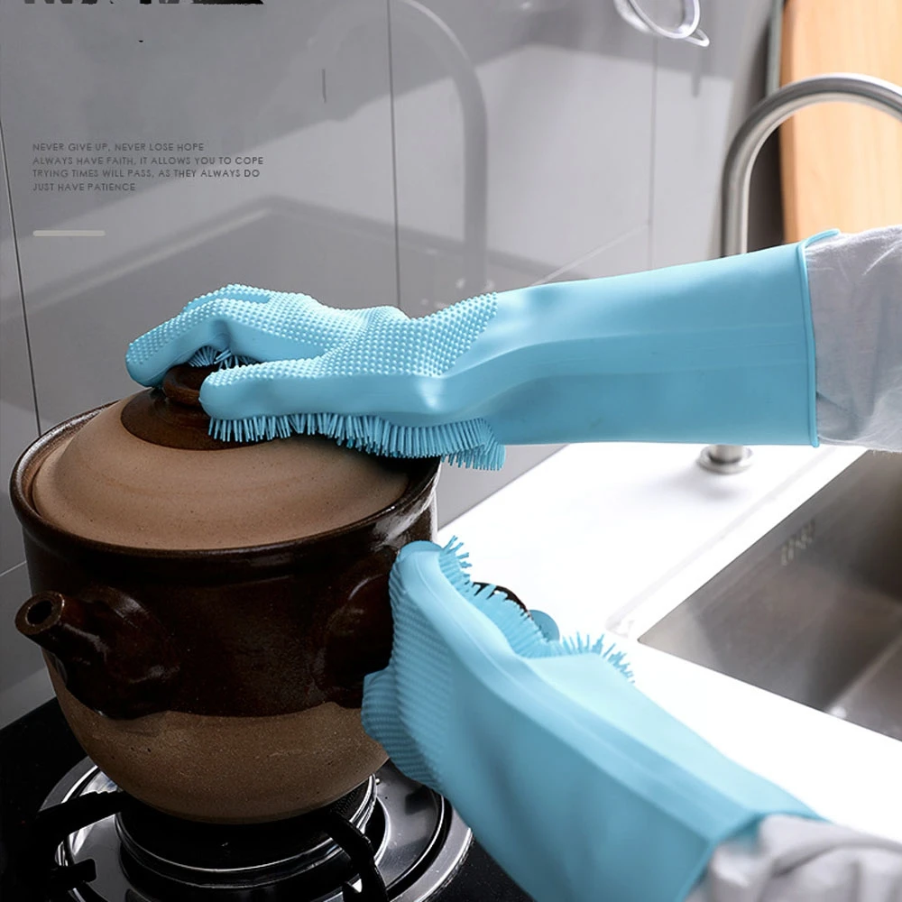 Kitchen Silicone Magic Cleaning Gloves Dish Washing Household Tools Scrubber Rubber Dishwashing Gloves For Home Cleaning Car Pet
Kitchen Silicone Magic Cleaning Gloves Dish Washing Household Tools Scrubber Rubber Dishwashing Gloves For Home Cleaning Car Pet