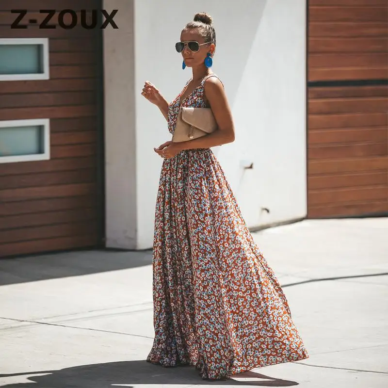 Z-ZOUX Women Dress Long Chiffon Floral Dress Women Flower Maxi Dress Summer Boho Beach Long V Neck Sleeveless Split High Waist
Z-ZOUX Women Dress Long Chiffon Floral Dress Women Flower Maxi Dress Summer Boho Beach Long V Neck Sleeveless Split High Waist