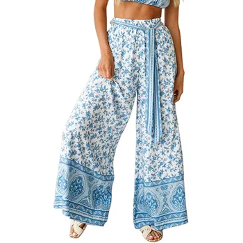 Elegant Boho Loose Print Wide Leg Long Pants 2019 Women Summer Casual High Waist Lace Up Belt Trousers Lady Clothes Streetwear
Elegant Boho Loose Print Wide Leg Long Pants 2019 Women Summer Casual High Waist Lace Up Belt Trousers Lady Clothes Streetwear
