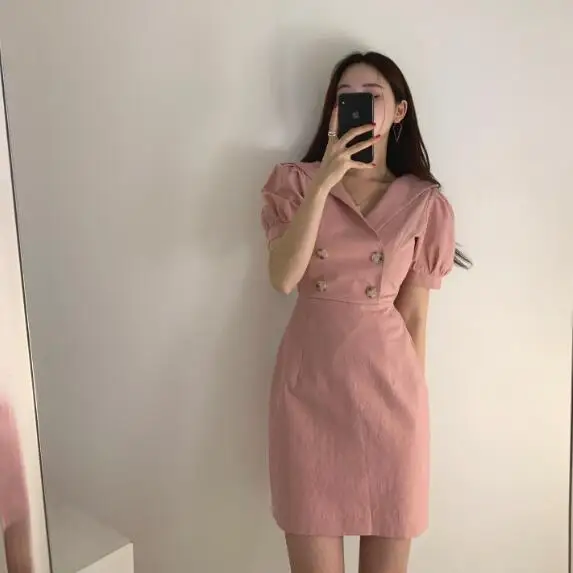 2019 New Korean Style Vintage Double Breasted Tunic A-line Office Pencil Sexy Mini Dress Puff Sleeve Casual Beach Vestidos
2019 New Korean Style Vintage Double Breasted Tunic A-line Office Pencil Sexy Mini Dress Puff Sleeve Casual Beach Vestidos
