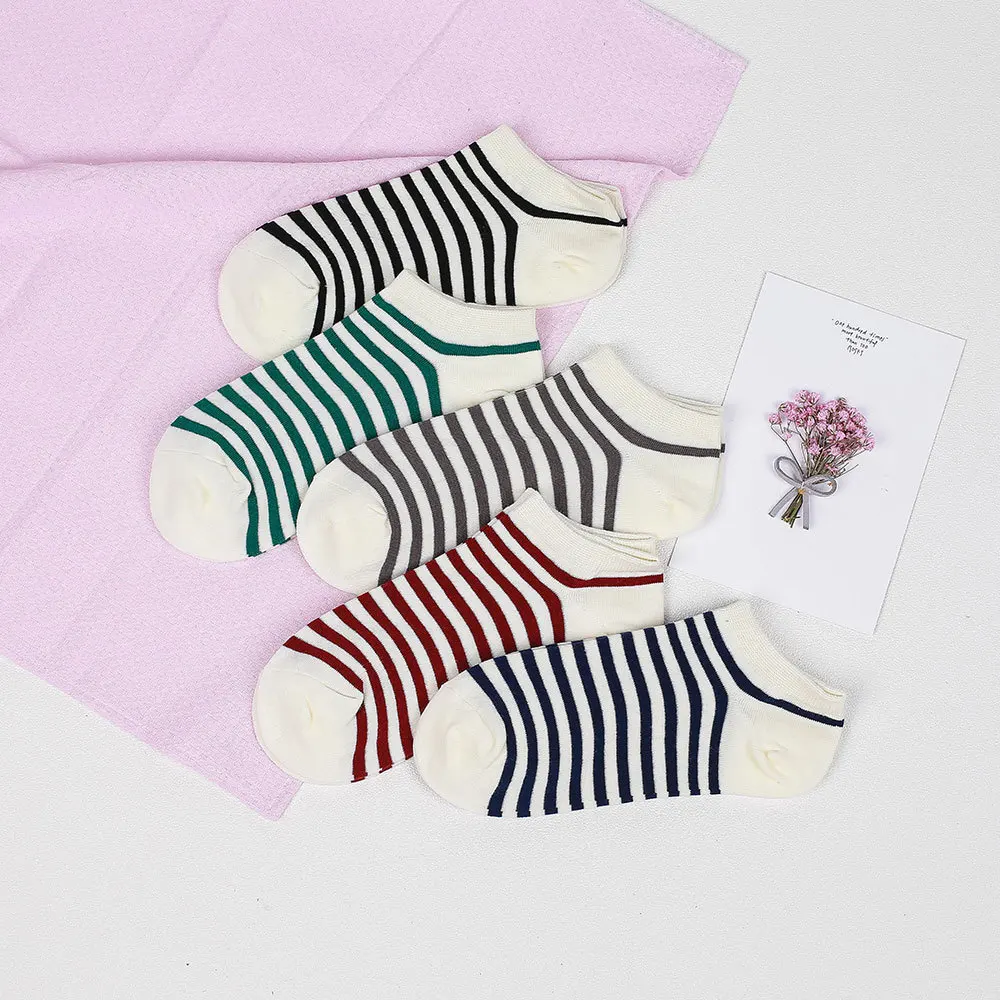 5 Pairs/Lot Women Cotton Socks Autumn New Striped Sports Sock Slippers Ankle Socks Summer Casual Lady Soft Female Short Meias
5 Pairs/Lot Women Cotton Socks Autumn New Striped Sports Sock Slippers Ankle Socks Summer Casual Lady Soft Female Short Meias