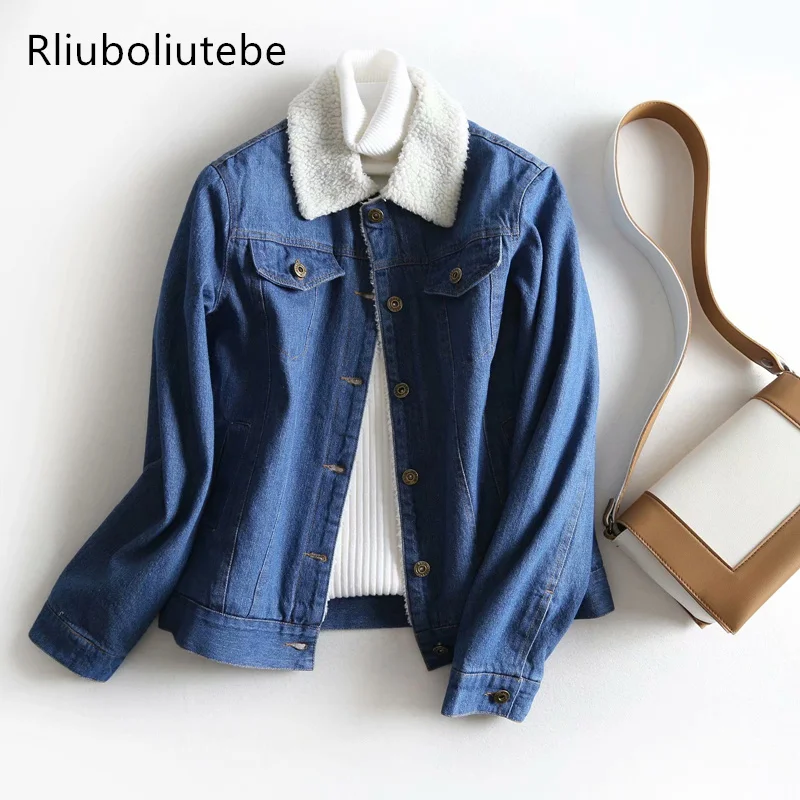 faux shearling lined denim jacket women winter spring turn down collar vintage outerwear pocket long sleeve jeans jacket coat
faux shearling lined denim jacket women winter spring turn down collar vintage outerwear pocket long sleeve jeans jacket coat