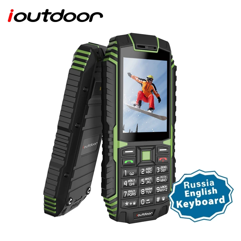 ioutdoor T1 Rugged Mobile Phone Waterproof IP68 Shockproof FM Radio 2G SIM Card Led Flashlight GSM Russian Keyboard Cellphone
ioutdoor T1 Rugged Mobile Phone Waterproof IP68 Shockproof FM Radio 2G SIM Card Led Flashlight GSM Russian Keyboard Cellphone