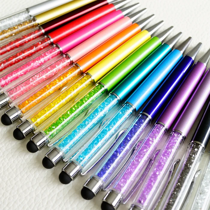 Ballpoint Pen Crystal Stylus Pens Multi-color Metal Casing Blue Refills Stationery School Supplies Free Shipping
Ballpoint Pen Crystal Stylus Pens Multi-color Metal Casing Blue Refills Stationery School Supplies Free Shipping