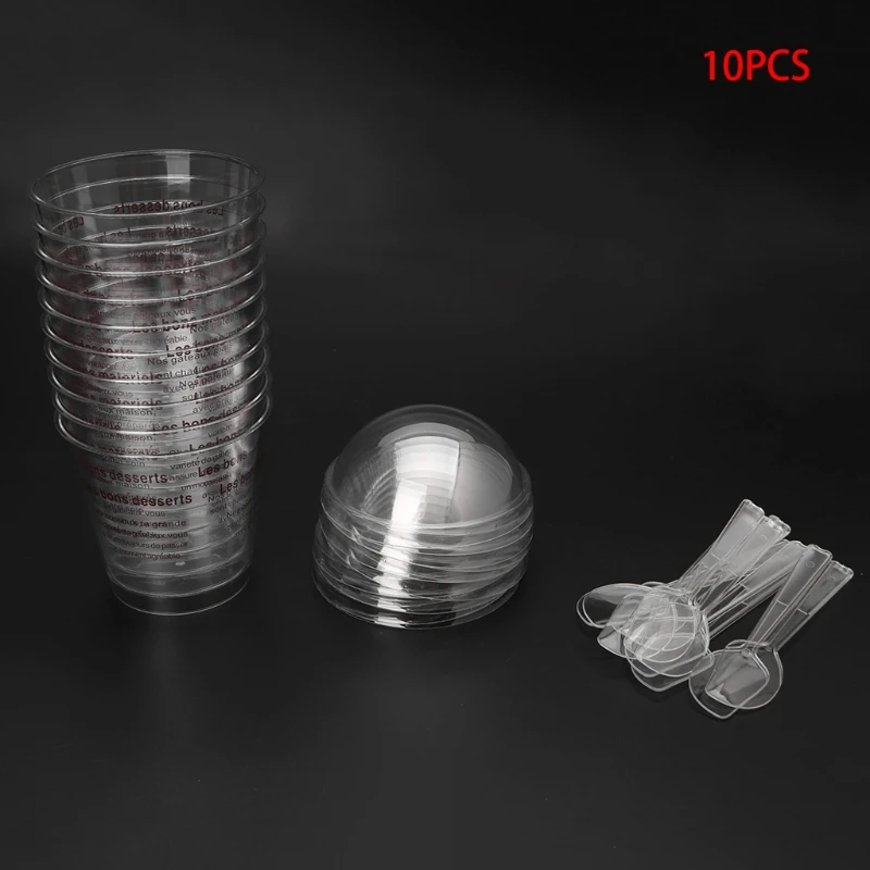Humanized 10Pcs Disposable Hard Plastic Pudding Dessert Cup With Spoons Lids Wedding Party
Humanized 10Pcs Disposable Hard Plastic Pudding Dessert Cup With Spoons Lids Wedding Party