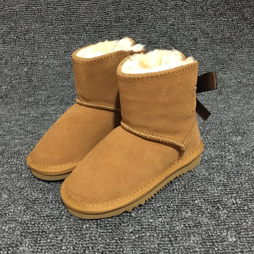 HOT Girls Australian Snow Boots 1-Bow Back 100% Genuine Cowhide Leather Ankle Boots Winter Kids Shoes Brand Ivg Size EU21-35
HOT Girls Australian Snow Boots 1-Bow Back 100% Genuine Cowhide Leather Ankle Boots Winter Kids Shoes Brand Ivg Size EU21-35