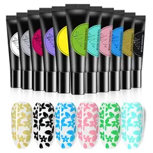 8ml ongles impression colle peint en caoutchouc tuyau impression modèle ongles boutique impression colle Poly Gel nouveauté X #7(China)