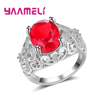 Red Charm 100% Natural 925 Sterling Silver Rings Party/Engagement/Wedding Fashion Crystal Rhinestone Jewelry For Women Bague
Red Charm 100% Natural 925 Sterling Silver Rings Party/Engagement/Wedding Fashion Crystal Rhinestone Jewelry For Women Bague