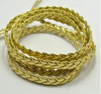 50m golden Leather Braid Rope Hemp Jewelry Cord For Necklace Bracelet 5mm Making
50m golden Leather Braid Rope Hemp Jewelry Cord For Necklace Bracelet 5mm Making