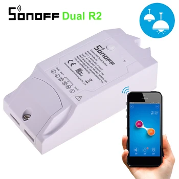 2Pcs/Lot Sonoff Dual R-2 2CH Smart Switch Home Remote Control Wifi Wireless Switch Universal Module Timer Switch Home Controller
2Pcs/Lot Sonoff Dual R-2 2CH Smart Switch Home Remote Control Wifi Wireless Switch Universal Module Timer Switch Home Controller