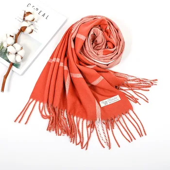 Brand Autumn And Winter New Ladies Plaid Long Warm Scarf Female Imitation Cashmere Dual-use Large Shawl Double-sided Student Bib
Brand Autumn And Winter New Ladies Plaid Long Warm Scarf Female Imitation Cashmere Dual-use Large Shawl Double-sided Student Bib