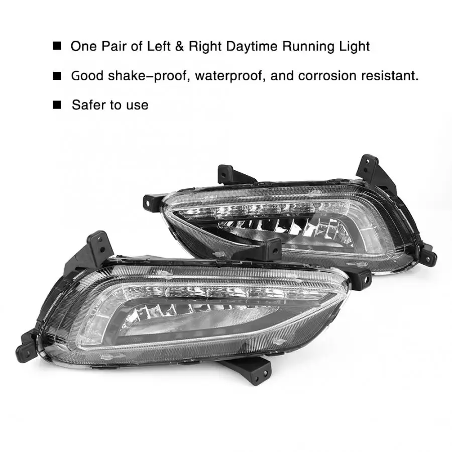 1 Pair Car Daytime Running Light DRL Fog Lamp Cover Car Light for Hyundai Tucson 2015 2016 2017 2018 
1 Pair Car Daytime Running Light DRL Fog Lamp Cover Car Light for Hyundai Tucson 2015 2016 2017 2018