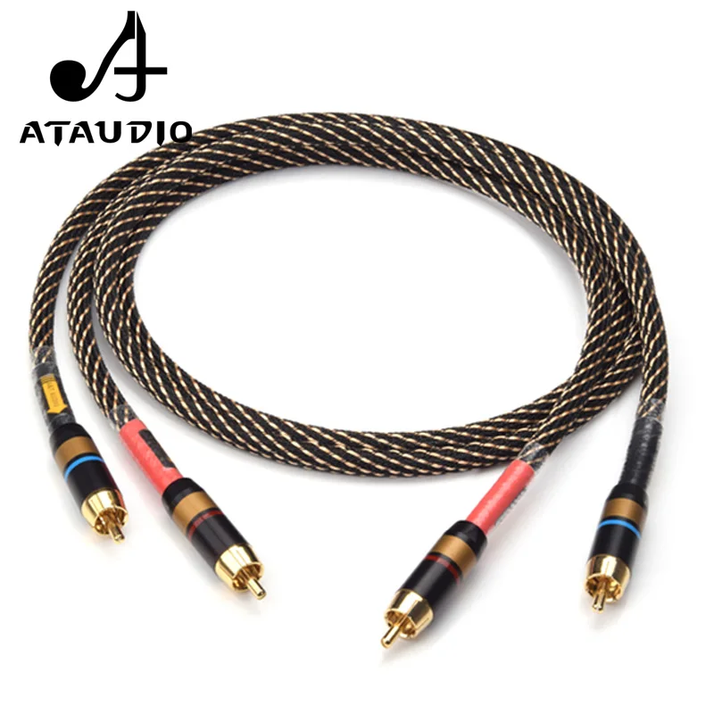 ATAUDIO одна пара Hifi 2rca кабель высокое качество DVD усилитель интерфейс мультимедиа