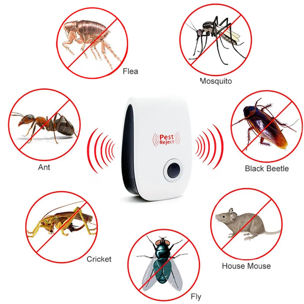 Electronic Ultrasonic Pest Repeller Pests Reject Killer Anti Mosquito Rat Mouse Cockroach Repellent Control AU/EU/US Plug
Electronic Ultrasonic Pest Repeller Pests Reject Killer Anti Mosquito Rat Mouse Cockroach Repellent Control AU/EU/US Plug