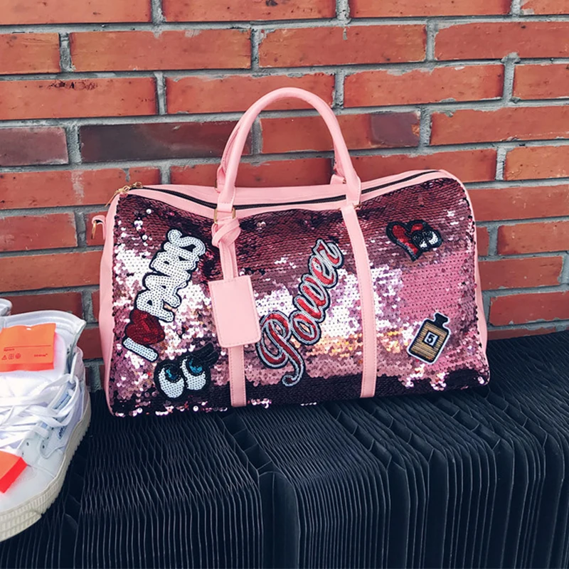 Portable Sports Bag Lady Luggage Bag in Travel Bags with Tag Duffel Gym Bag Leather Women Yoga Fitness sac de sport Big
Portable Sports Bag Lady Luggage Bag in Travel Bags with Tag Duffel Gym Bag Leather Women Yoga Fitness sac de sport Big