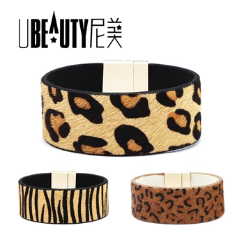 UBEAUTY 2019 trendy Woman horsehair wide leather bracelets stainless steel magnetic buckle fashion accessory bracelet
UBEAUTY 2019 trendy Woman horsehair wide leather bracelets stainless steel magnetic buckle fashion accessory bracelet